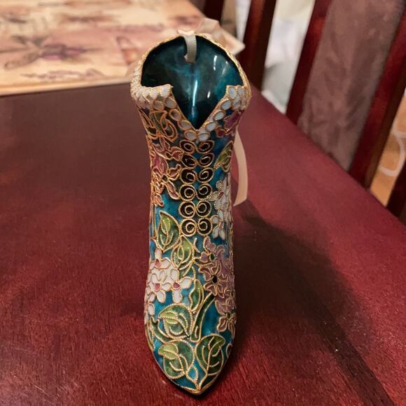 NWT NYCO boot blue floral ornament decor - Picture 3 of 6